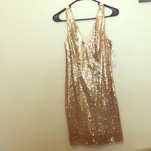 Gold Sequin Midi